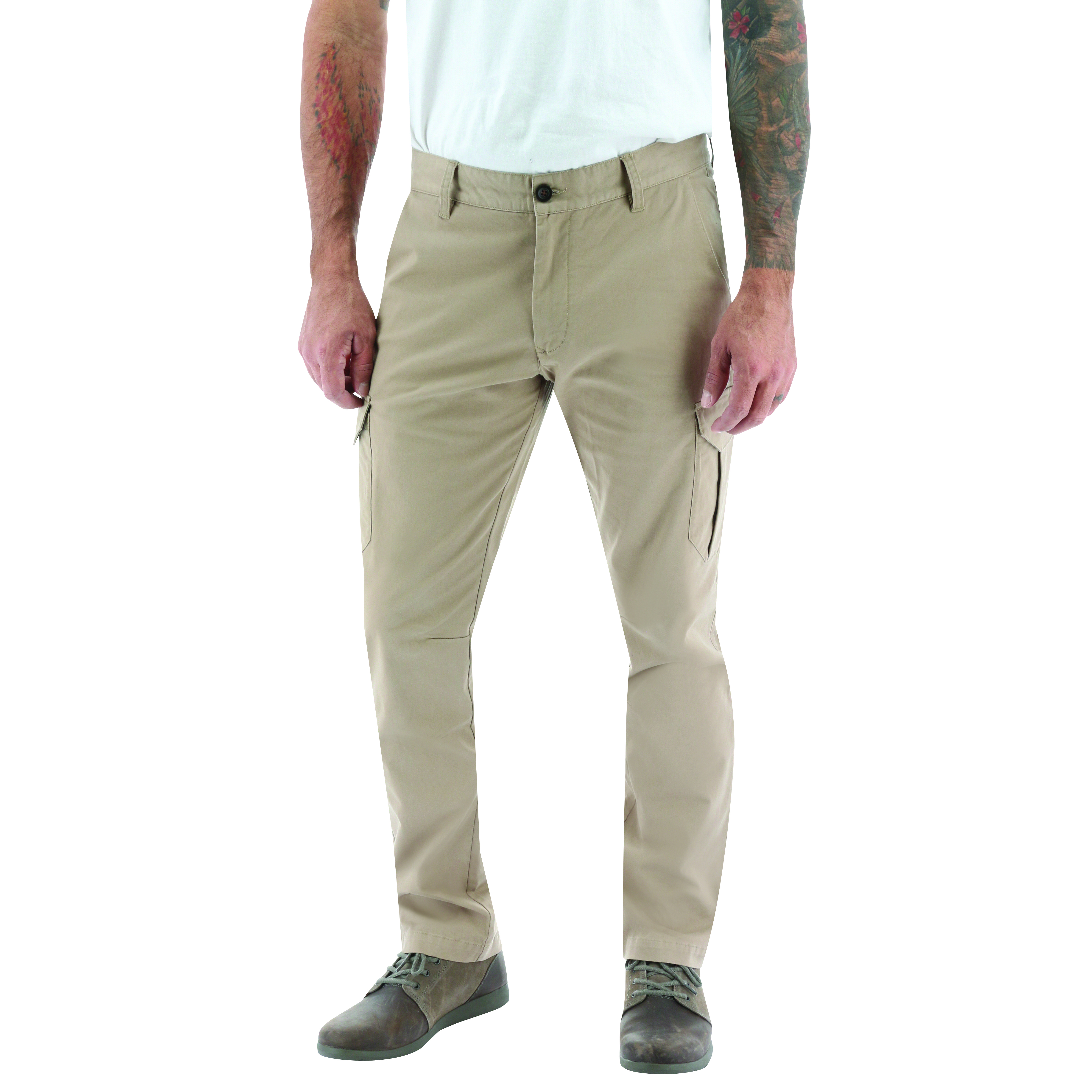 Caterpillar Clothing South Africa - Cat Men's Cargo Heritage Slim Fit Pants Beige RY9163028